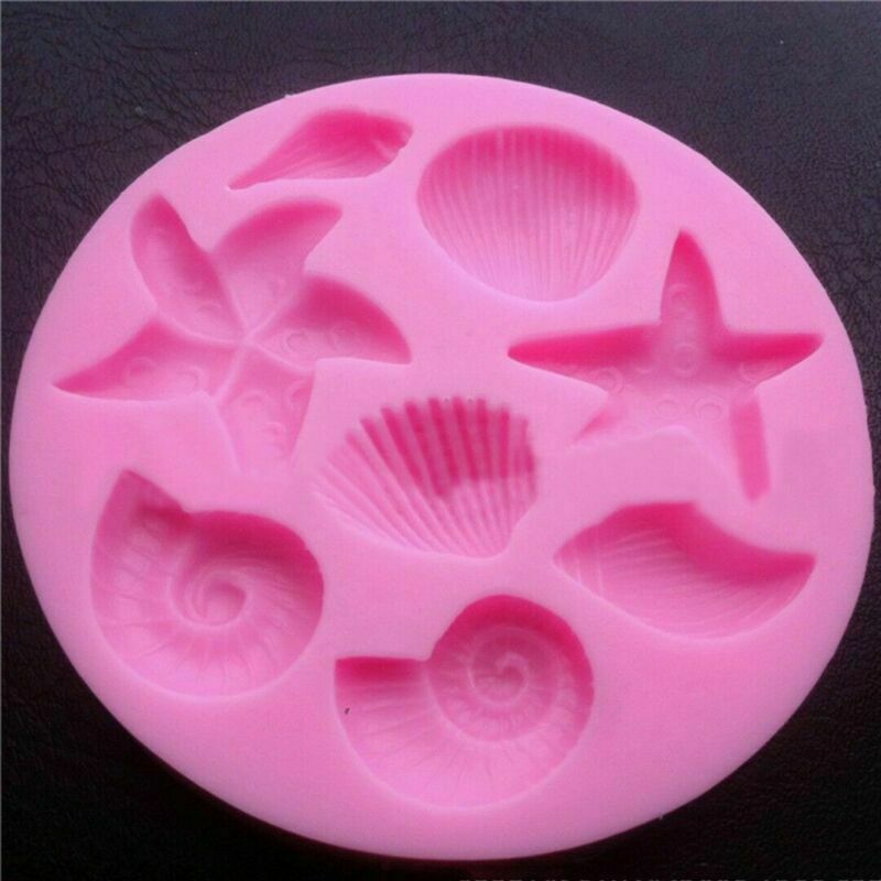 Sea Creatures Conch Starfish  Silicone Fondant Molds Chocolate DIY Cake Decorati