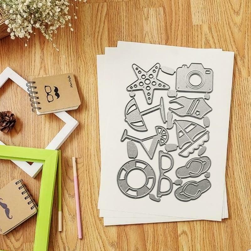 Travel Beach Metal Cutting Dies Stencil DIY Scrapbook Album Paper Card Templae