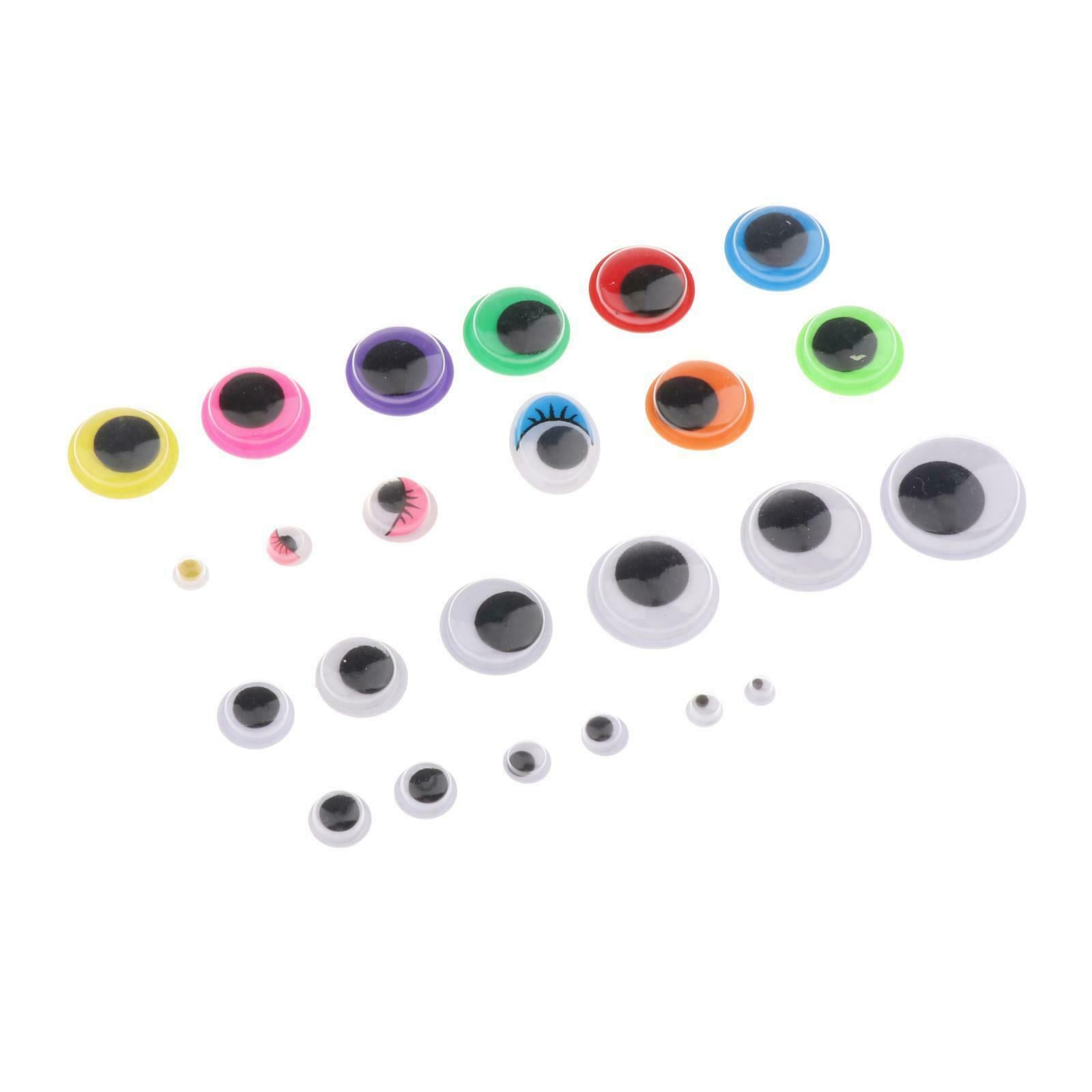 1680x Mixed Wiggle Googly Eyes Round 8 Sizes for DIY Craft Scrapbooking
