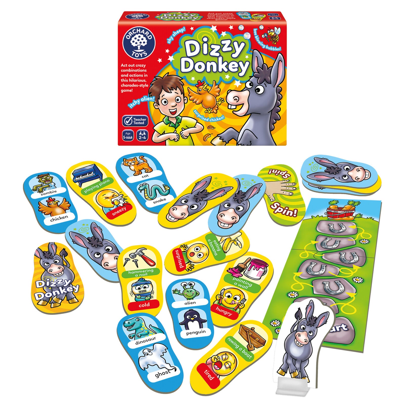 Orchard Toys 106 Dizzy Donkey Action Game Charades-Style Gaming Family Children