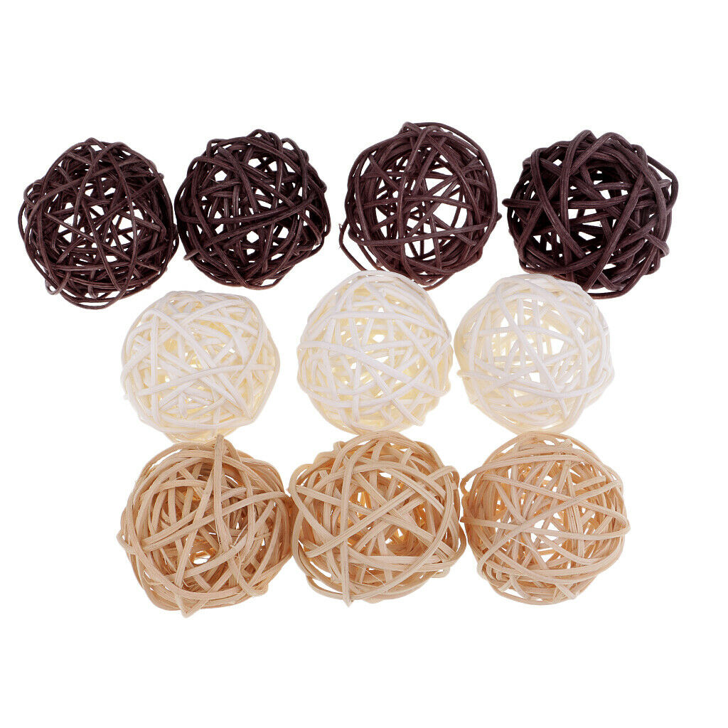 25X Rattan Wicker Balls Christmas Wedding Party Table Florist Decor Designs