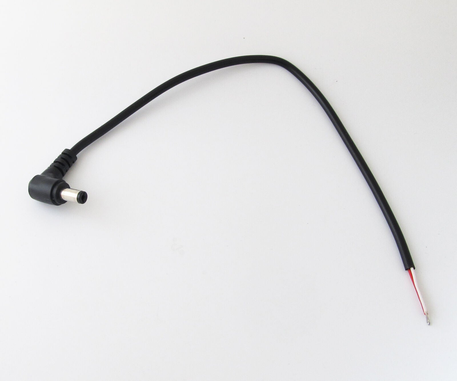 100pcs 30cm/1ft 5.5x2.1mm CCTV DC Power Plug Right Angle 90D Single Cord Cable