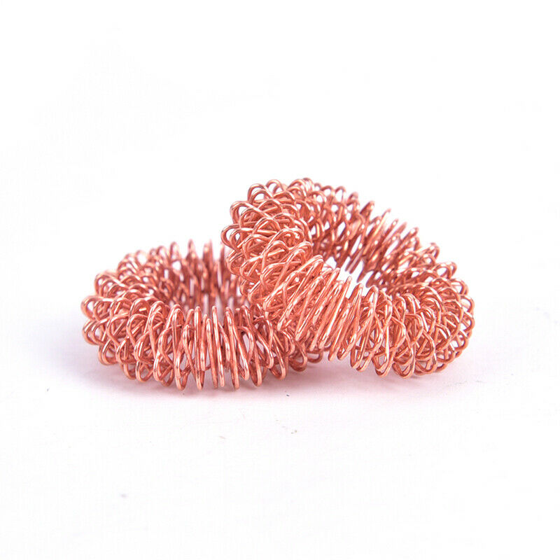 5pcs Copper Color Finger Massage Ring Acupuncture Ring Body Relax Hand Ma.l8