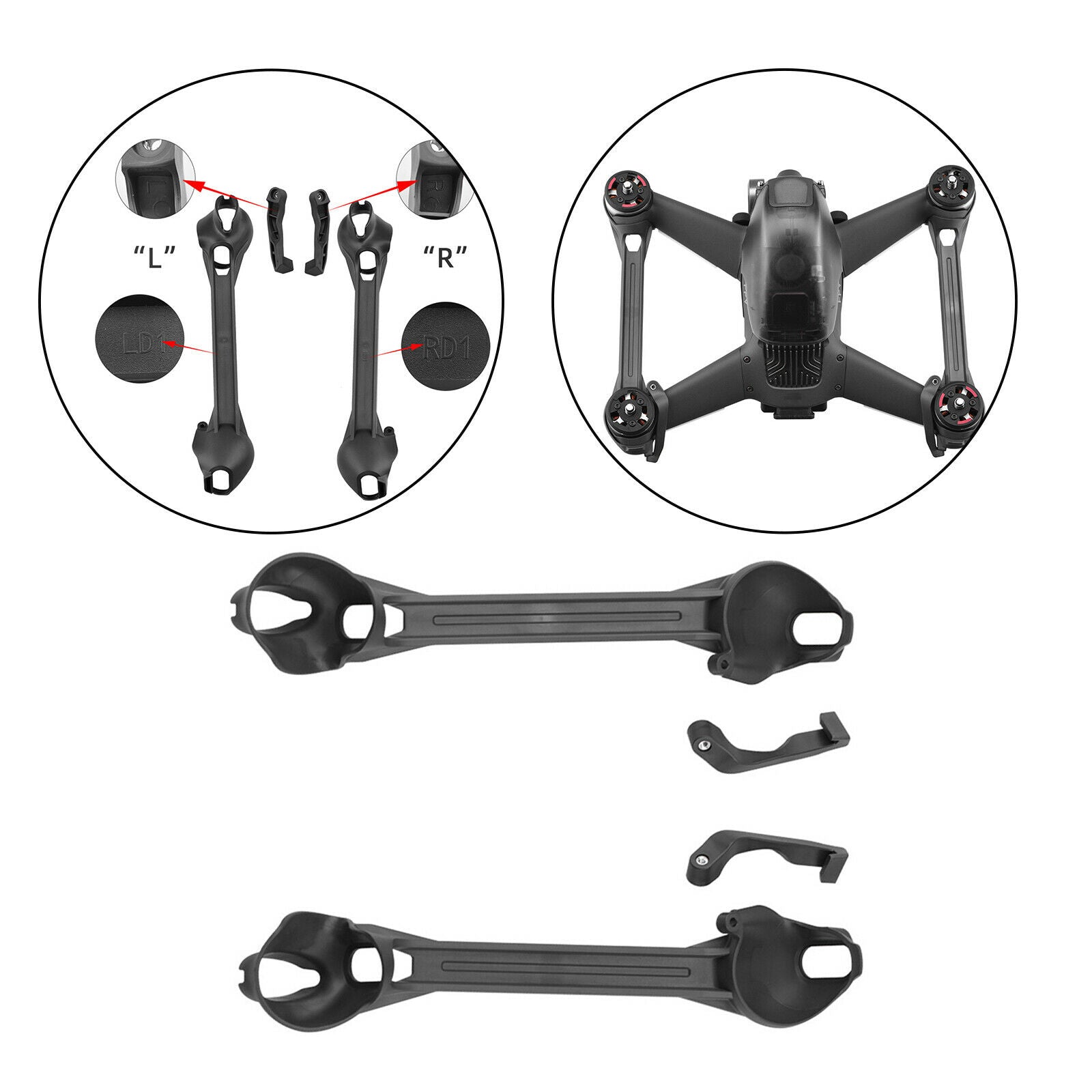 Detachable Arm Bracers for DJI FPV Combo Drone Enhance Strengthening Accs