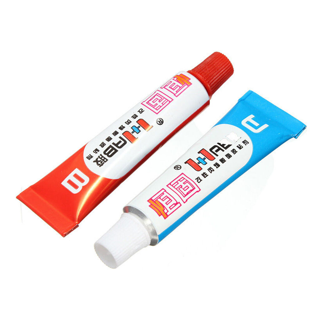 1Set AB Epoxy Glue Strong Adhesive Syringe Cold Weld Plastic Metal Glass RubberB