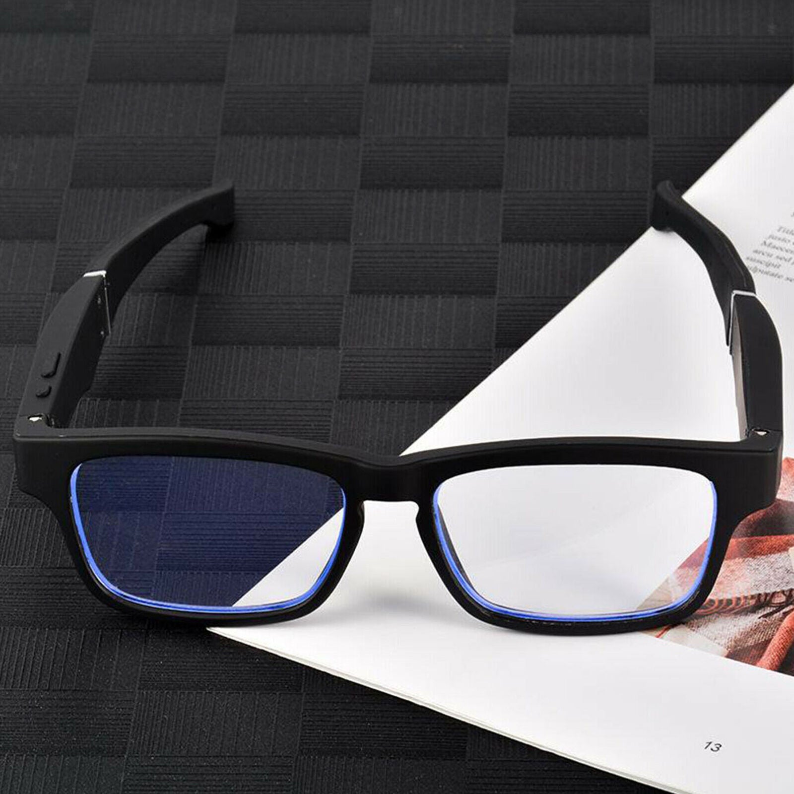 Classic Smart Glasses Stereo Music Headset Eyeglass Anti-blue Light