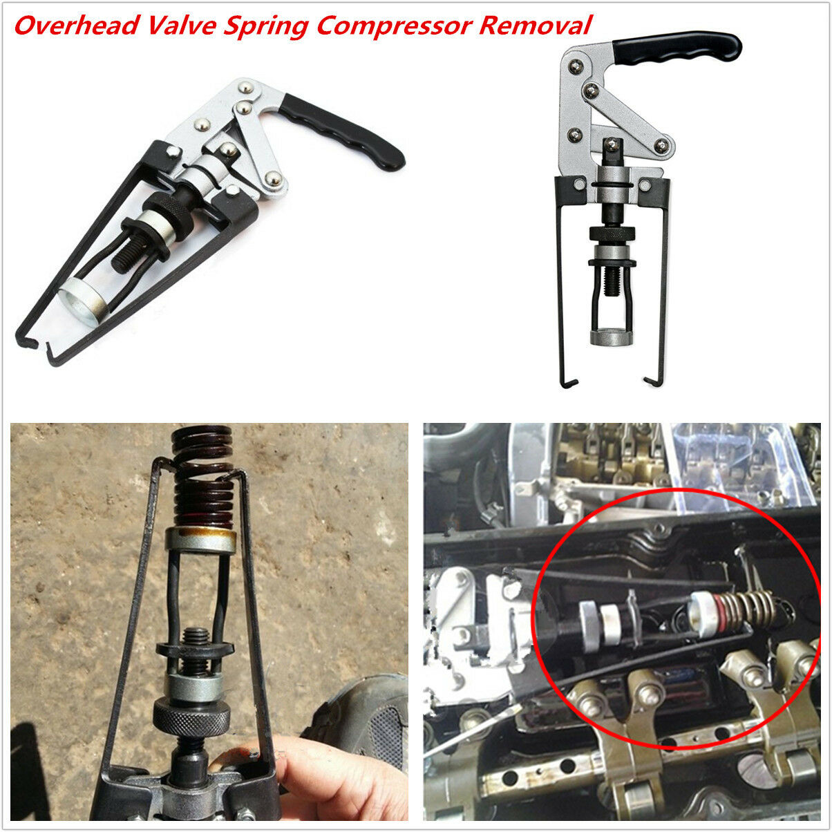 Car Overhead Engine Valve Spring Compressor Seal Keeper Removal Replacement Tool