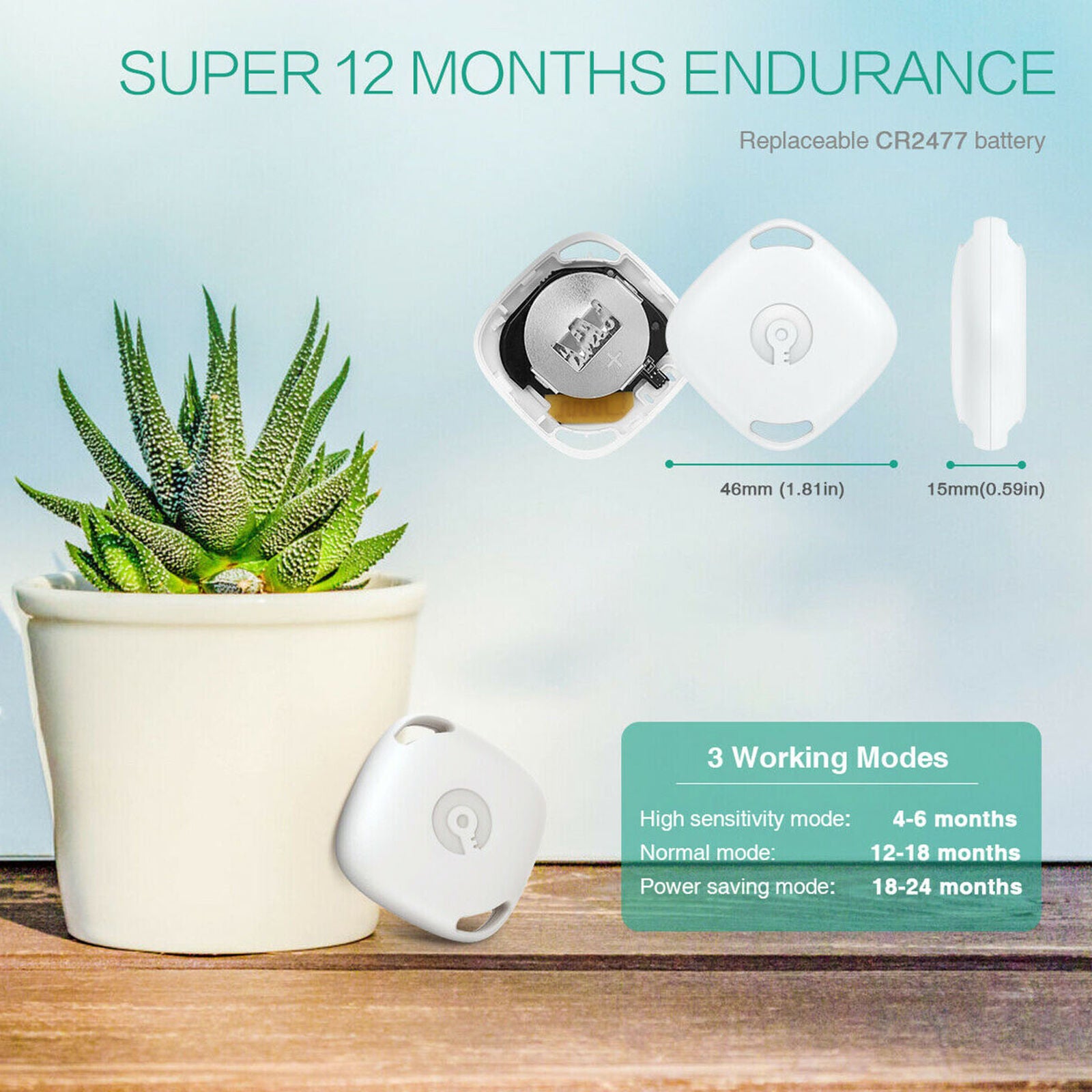 50M Smart Indoor Bluetooth Digital Thermometer Hygrometer Temperature Humidity