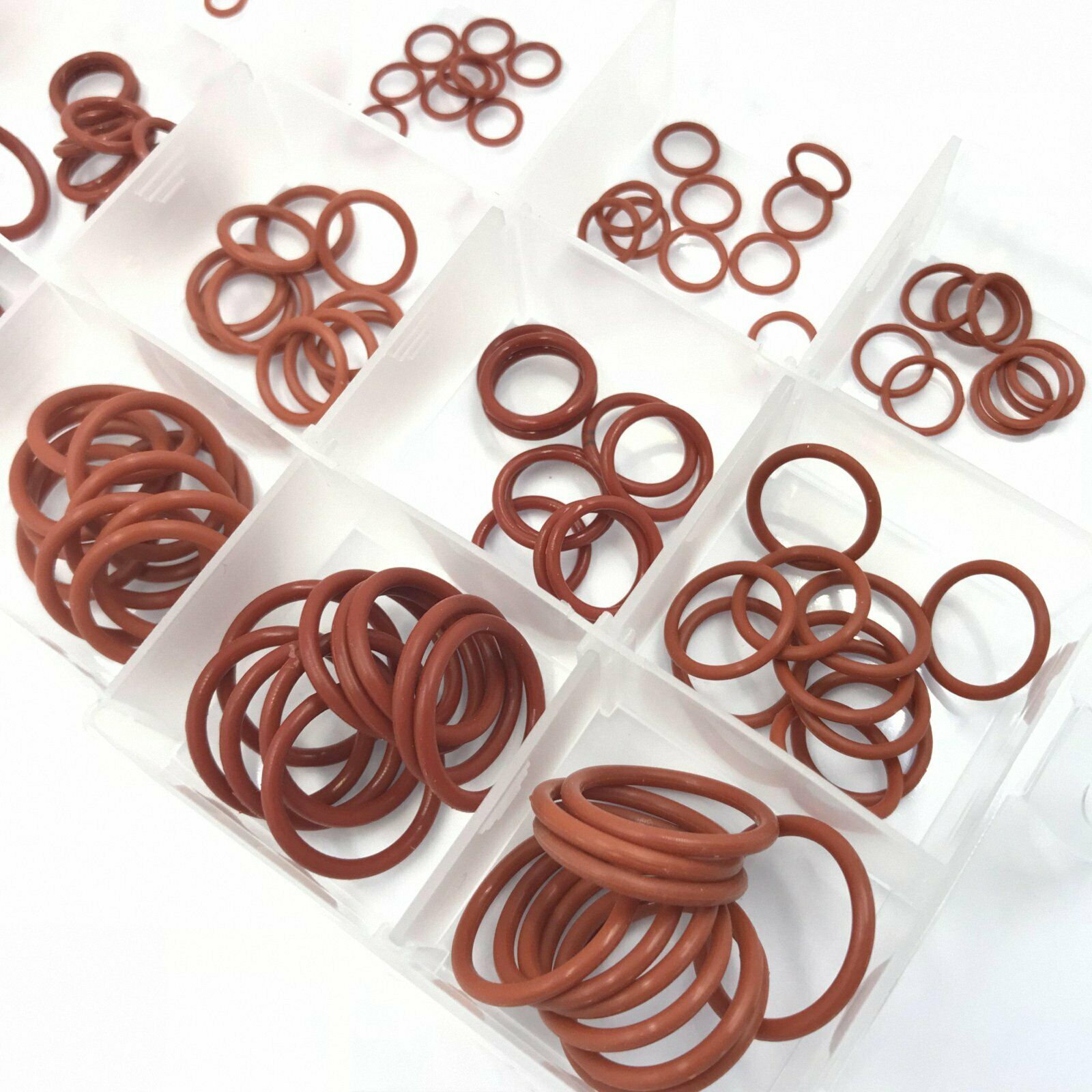 180Pcs Silicone O-Ring gaskets 1.8mm 2.65mm 3.55mm Section ID from 4mm to 20mm