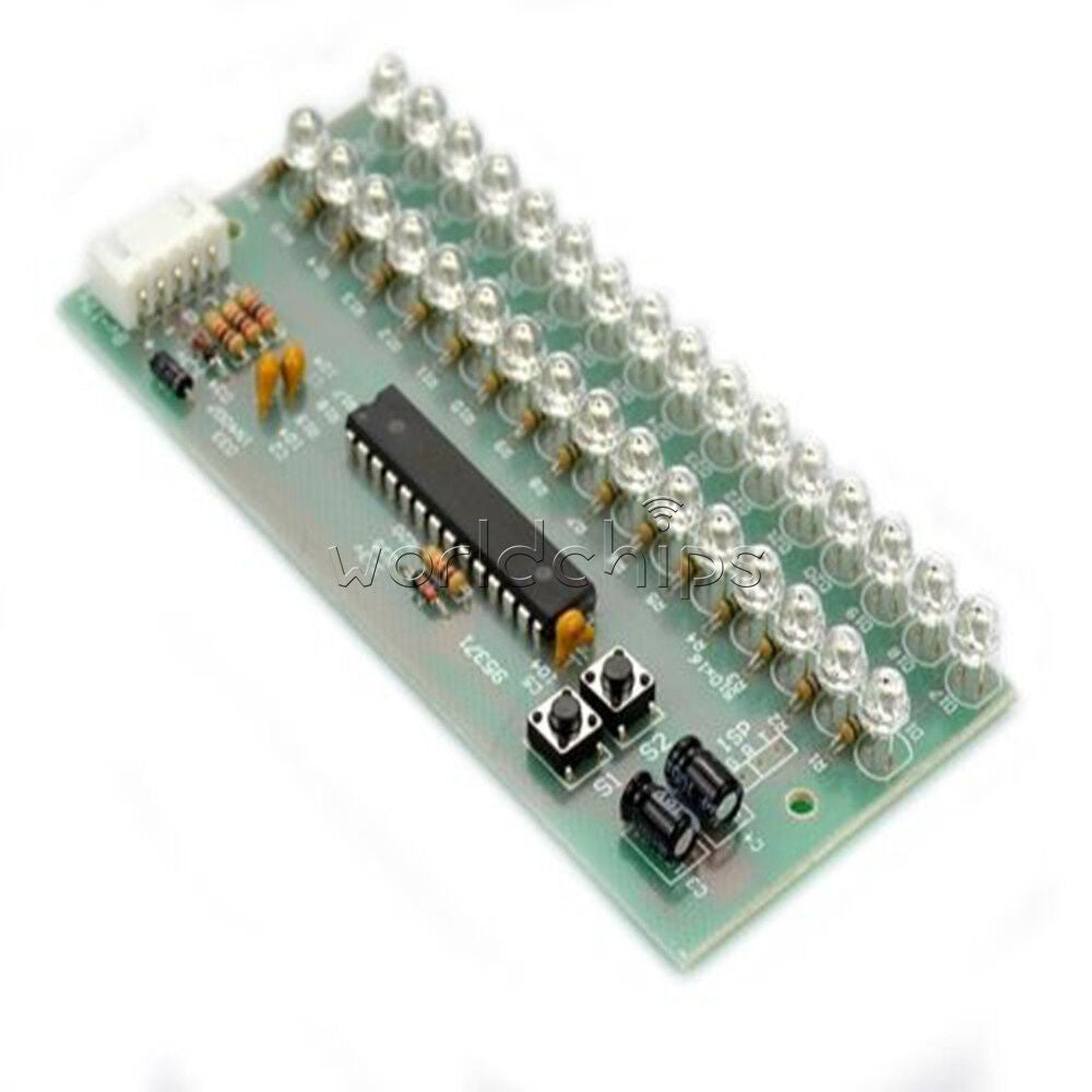 16 LED Dual Channel MCU Adjustable Display Pattern LED VU Meter Level Indicator
