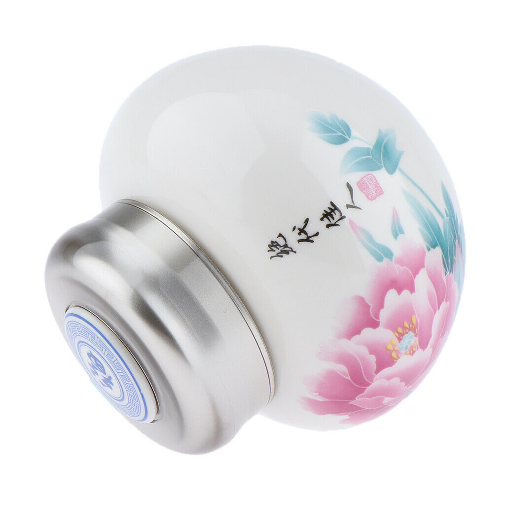 Leakproof Empty Ceramic Loose Powder Makeup Case Tea Tin Pot Container Beauty