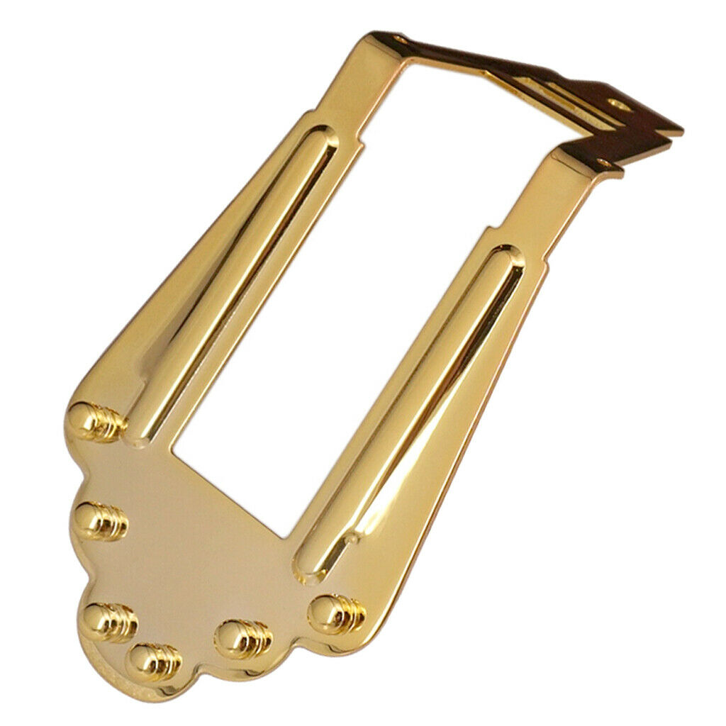 6 String Acoustic Electric Guitar Parts Tailpiece Bridge Replacement Golden