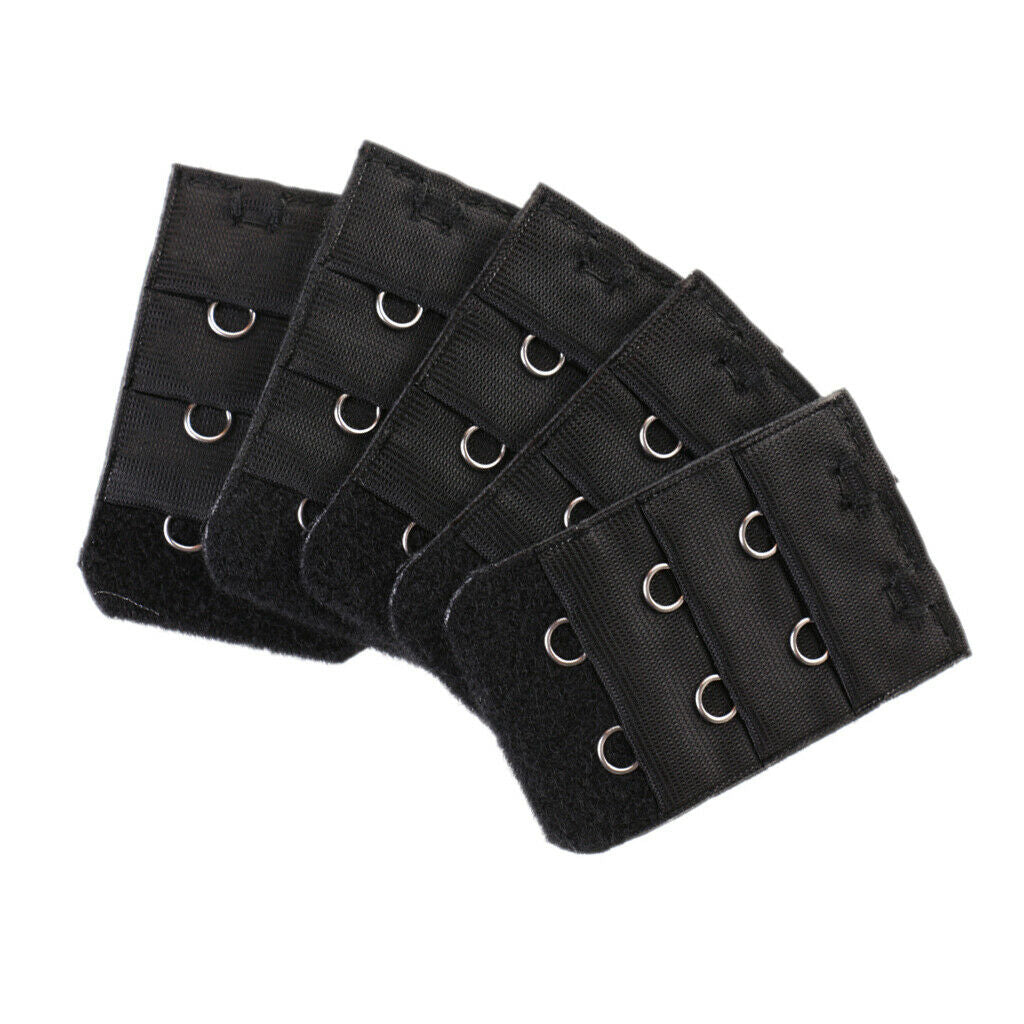 Pack of 10 Piece Elastic Bra Extenders Easily Fit Bra Extension Straps with 3