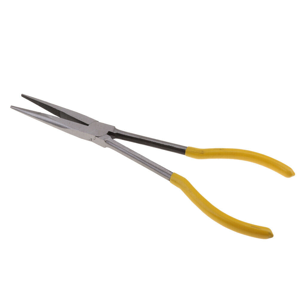 11inch Extra Long Reach Nose Straight Bent Nose Pliers Hand Tools 0 degree