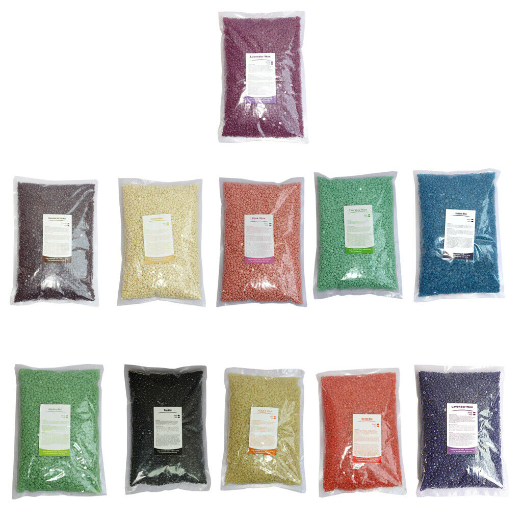 2Packs Depilatory Hard Wax Beans Painless Hair Removal w/ 50Pcs Wood Sticks