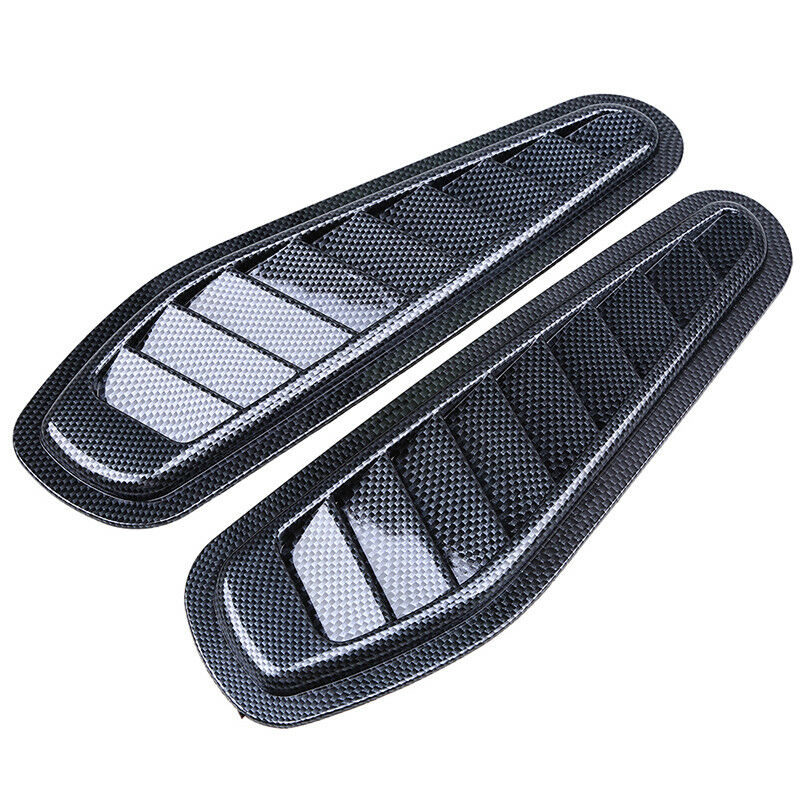 2x Car Decorative Air Flow Intake Scoop Turbo Bonnet Vent Cover Hood Car-Styling