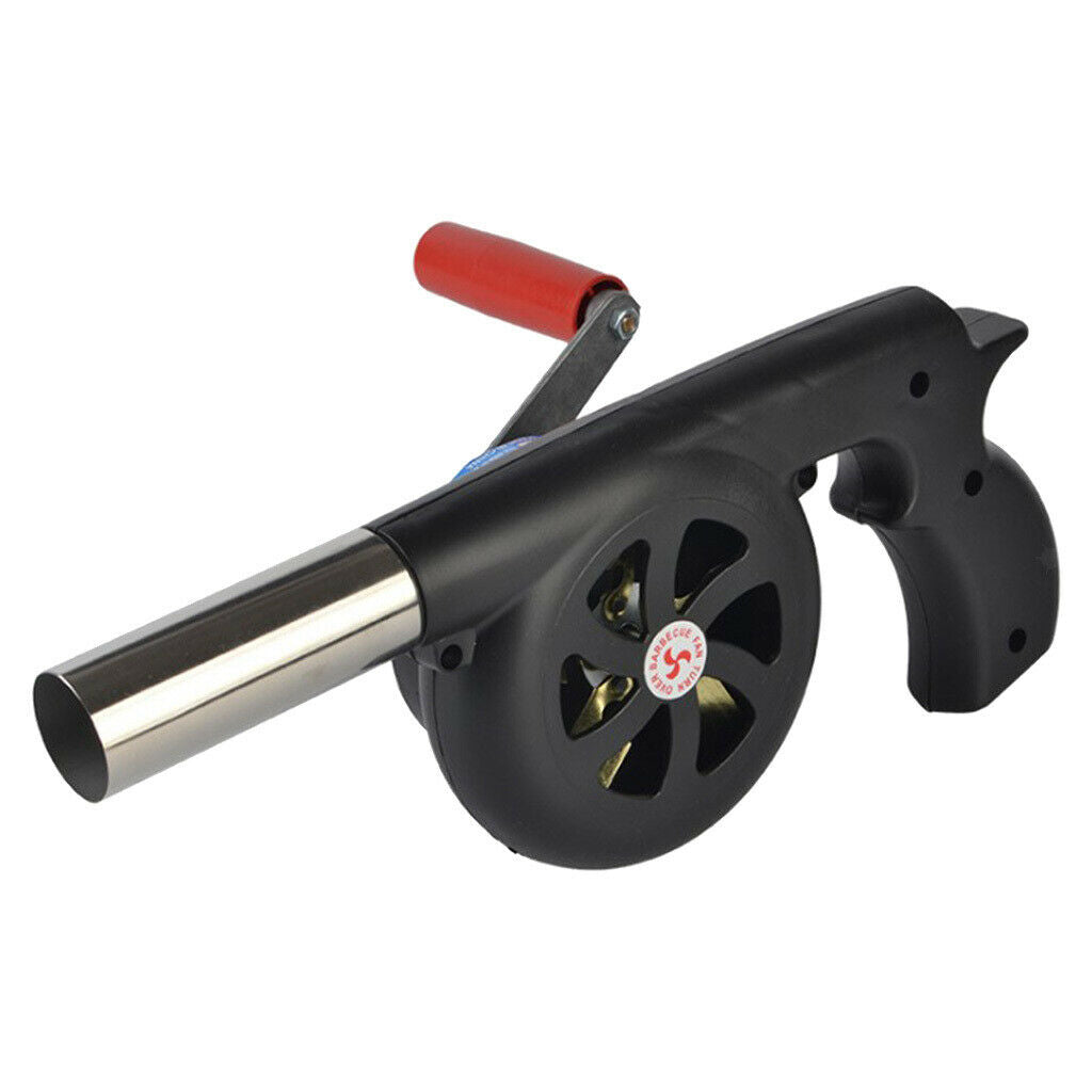 1x Camping Picnic Manual Air Blower Barbecue BBQ Grill Fan For Outdoor BBQ