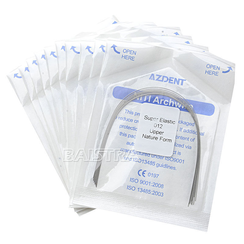 50X Dental Orthodontic Super Elastic Niti Round Natural  Arch Wires 012 Upper