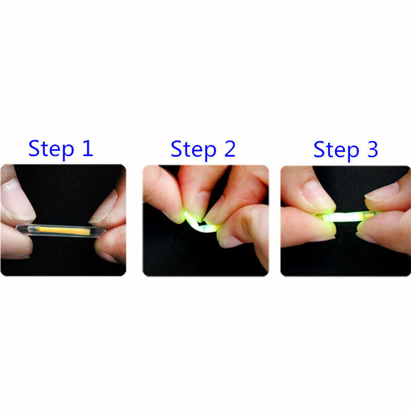 50Pcs Light Fishing Lightstick Fluorescent Float Night Dark Glow Stick
