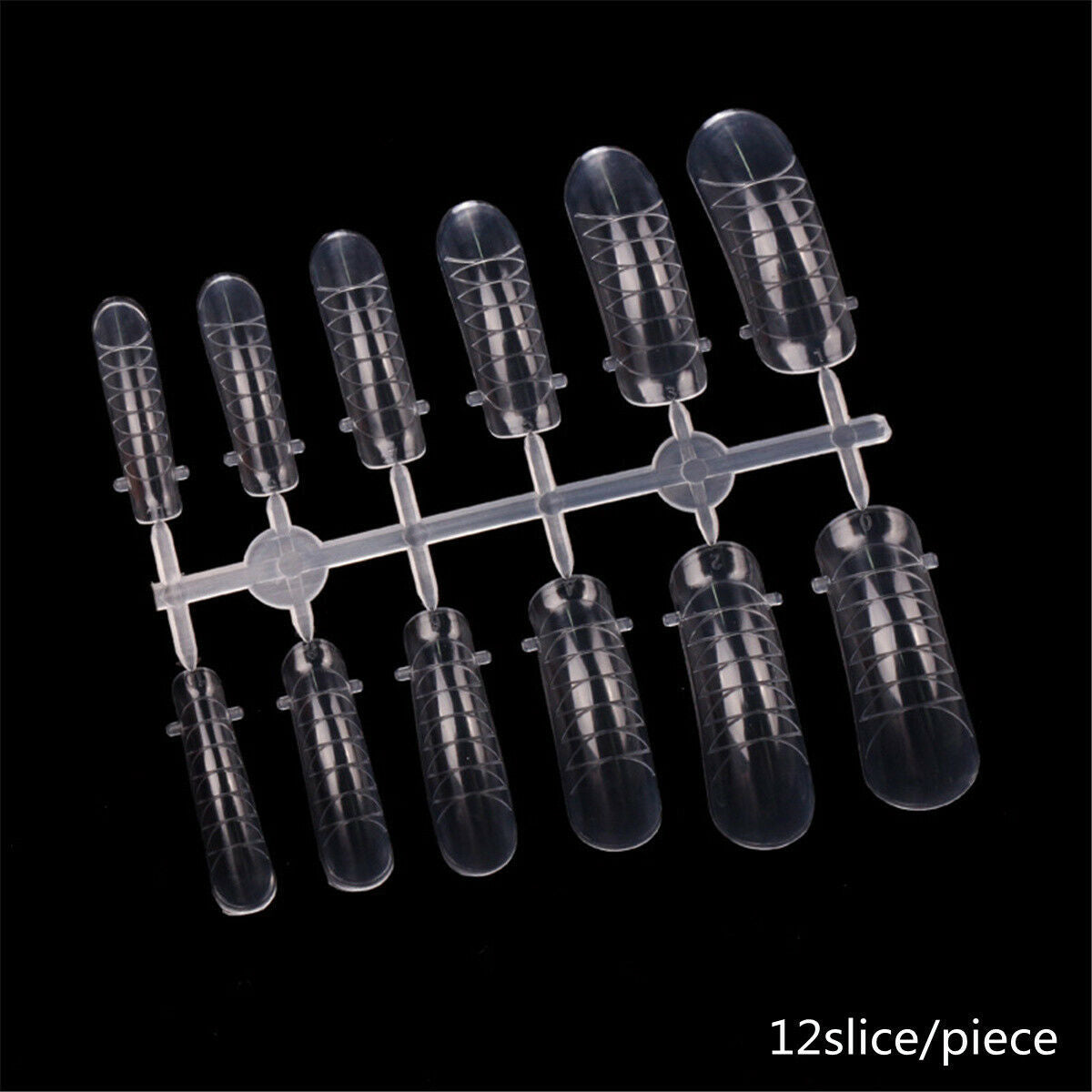 120Pcs/Bag Clear Dual Forms Nail System Full Cover Quick Building Gel Mold Tips