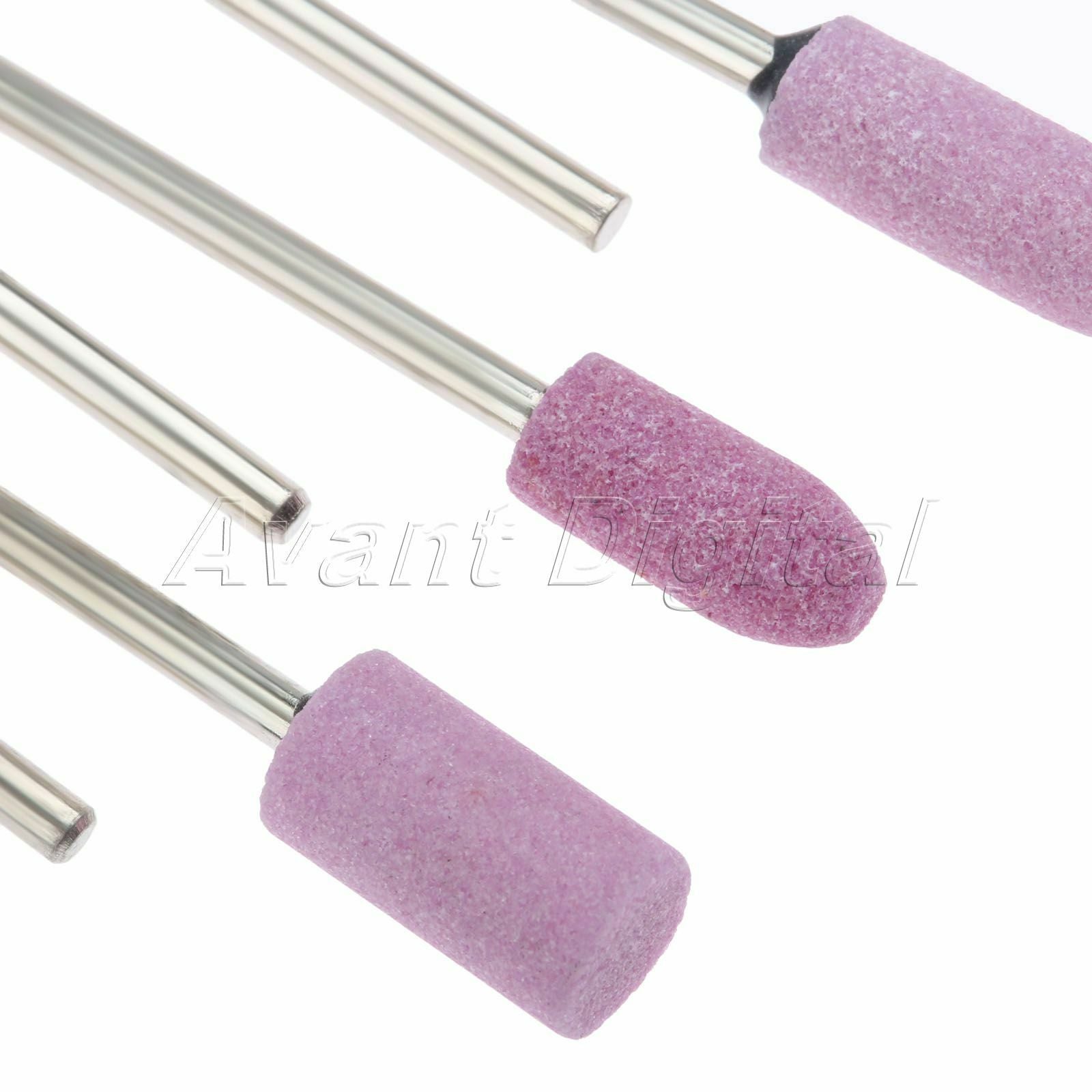 10x Red Corundum Abrasive Grinding Polishing Stone Rotary Tool Kit 2.35mm Shank