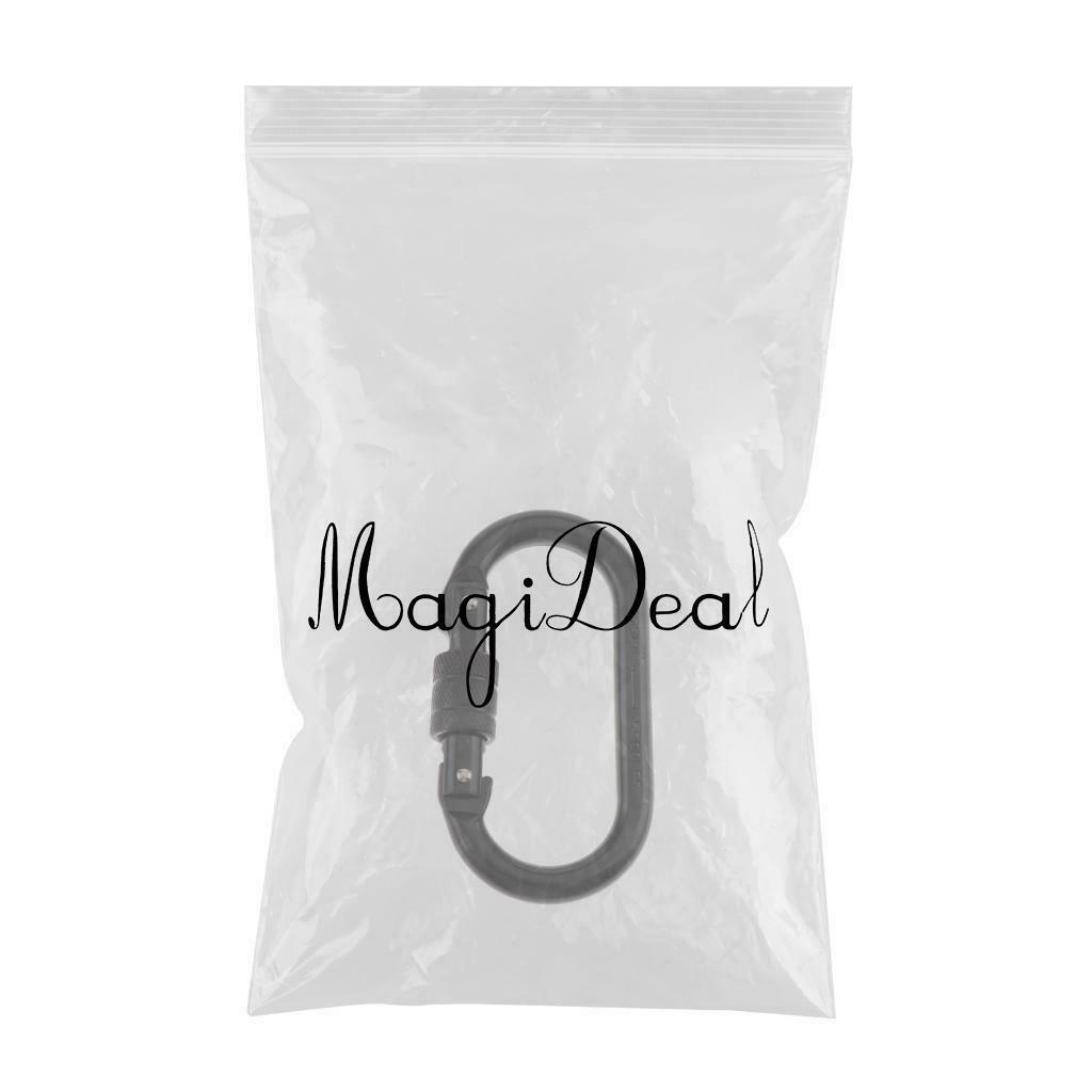 3x Carabiner Screwgate Lock Hook For Rock Climbing Tree  25KN/2500KG