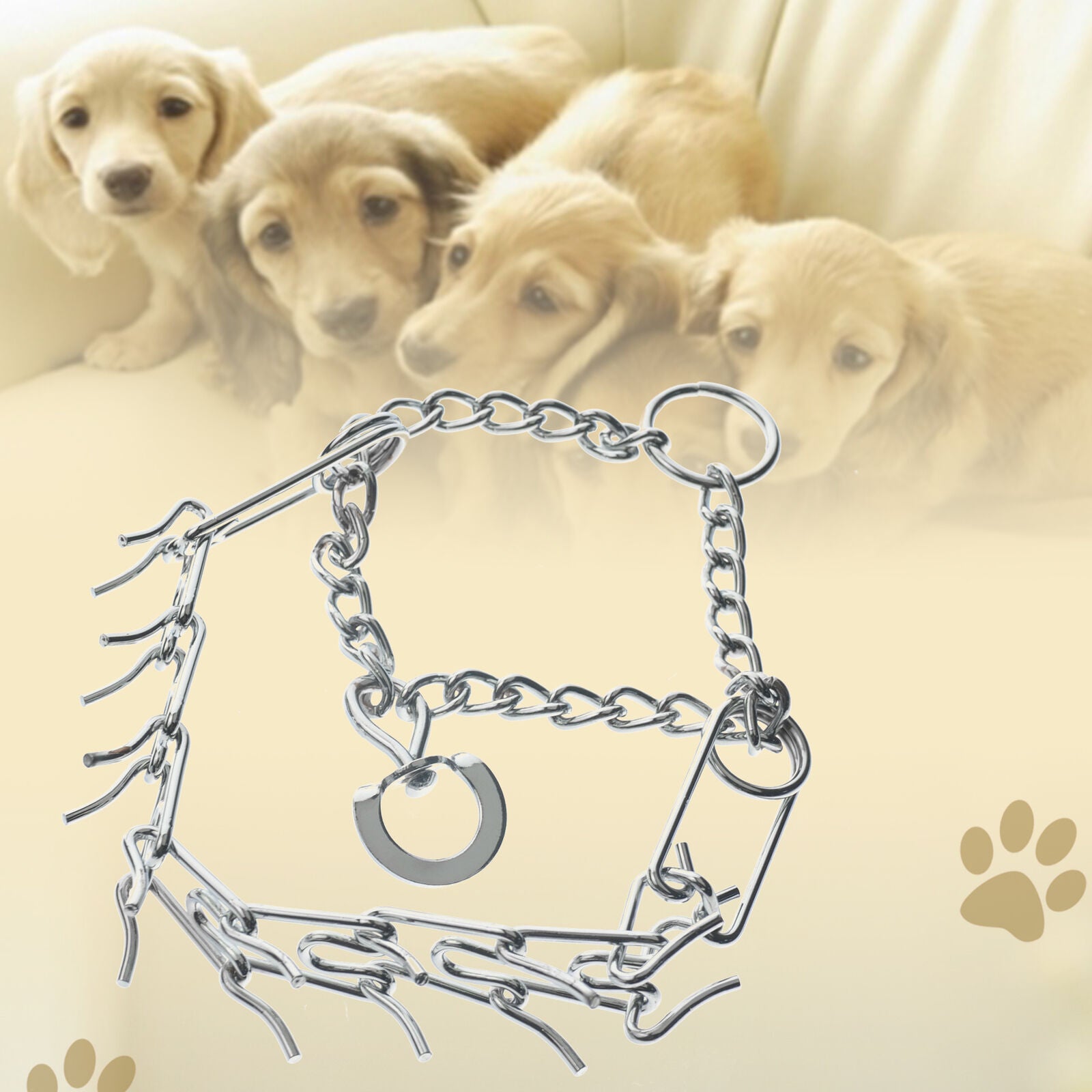 12 Dog Training Obedience Choke Chain Spike Collar Pit Bull Shepherd