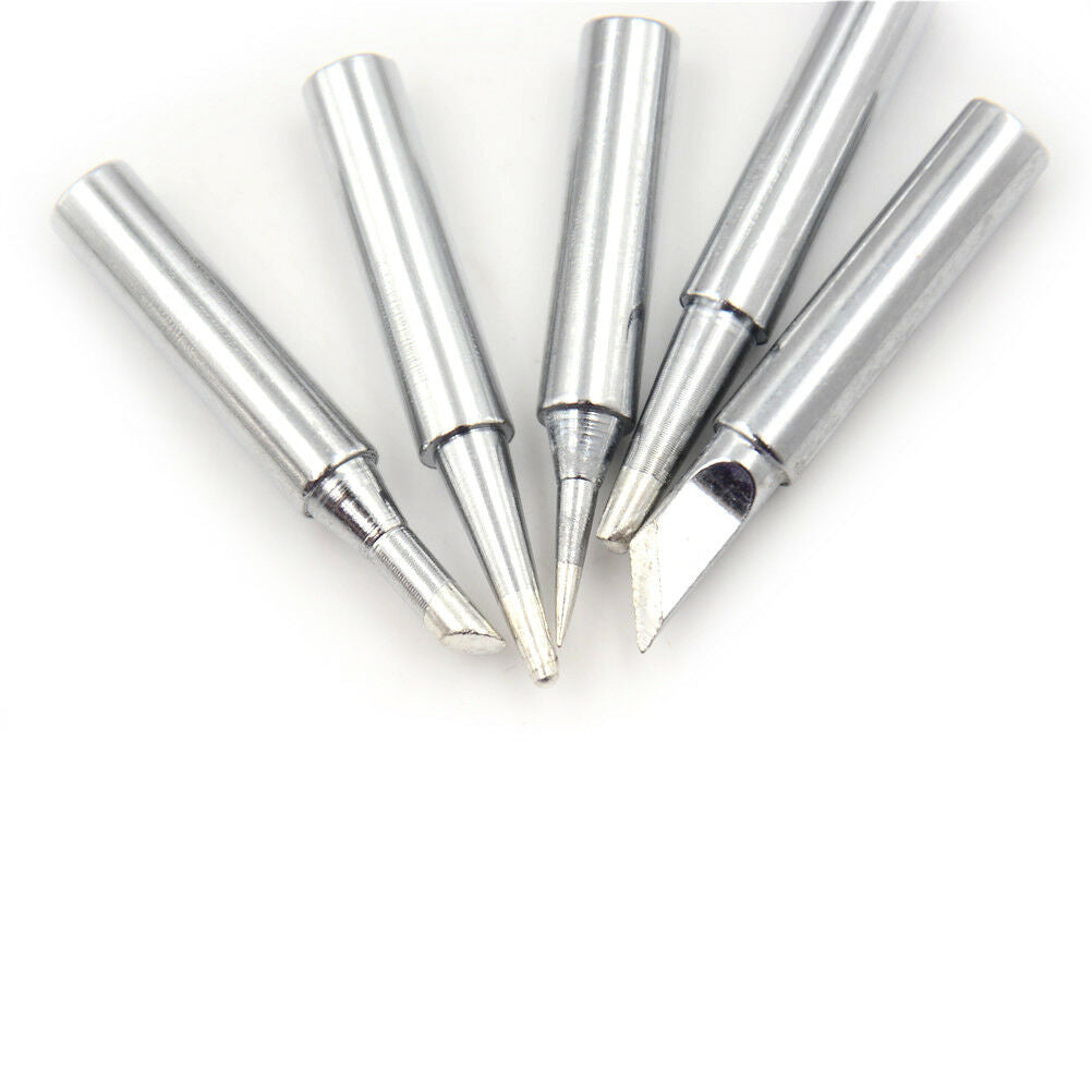 5pcs 936 Electric Brass Soldering Irons Tip Solder Station Conical Bevel T.l8