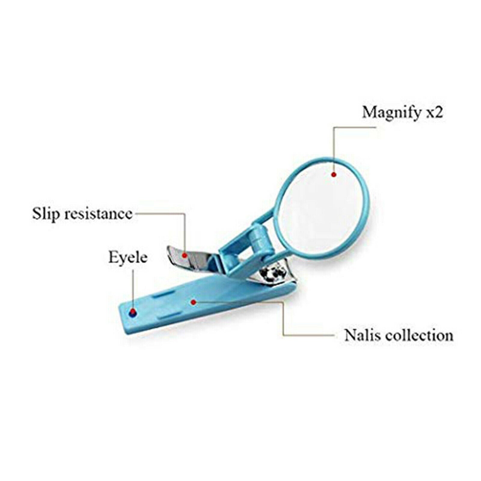 Professional Nail  Nail Cutter W/Magnifying Glass Nail File Manicure Tool