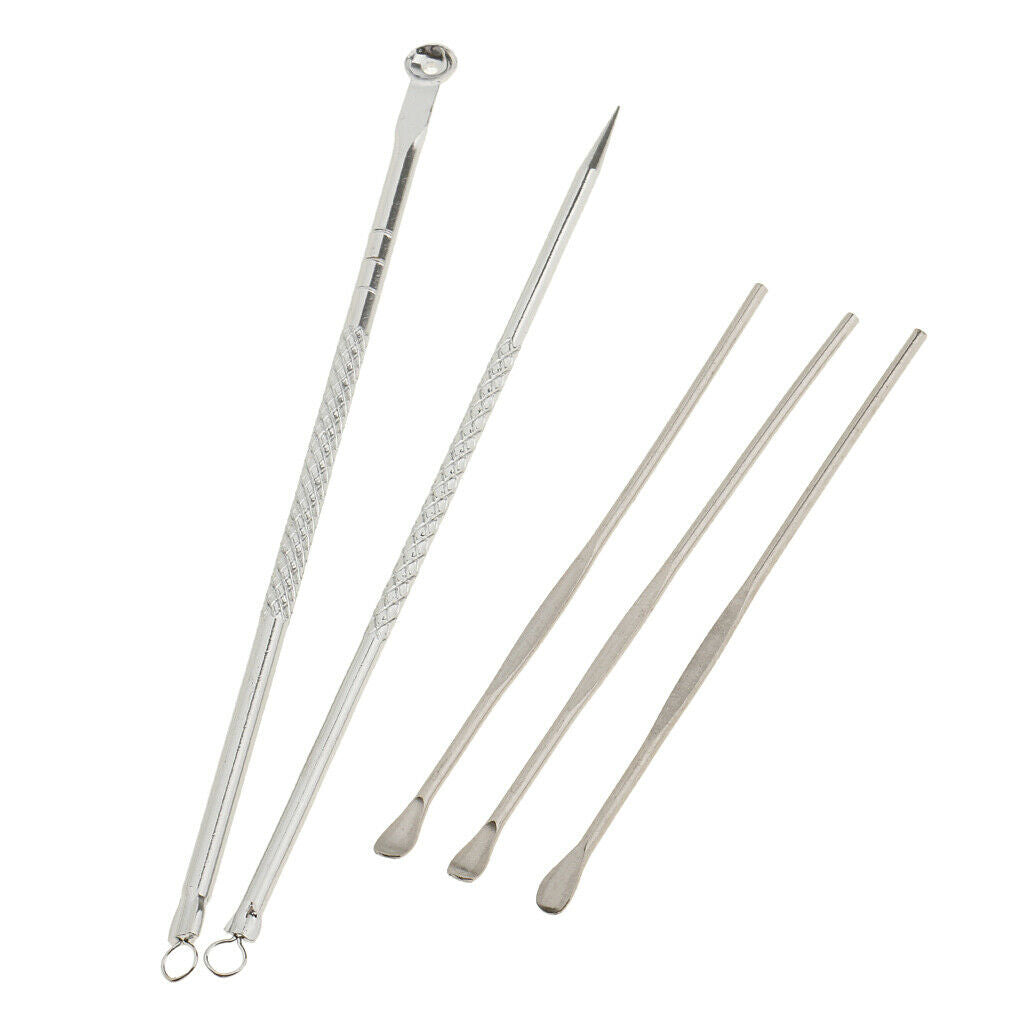 5Pieces Blackhead Acne Pimple Blemish Extractor Remover Earpick Cleaner Tool
