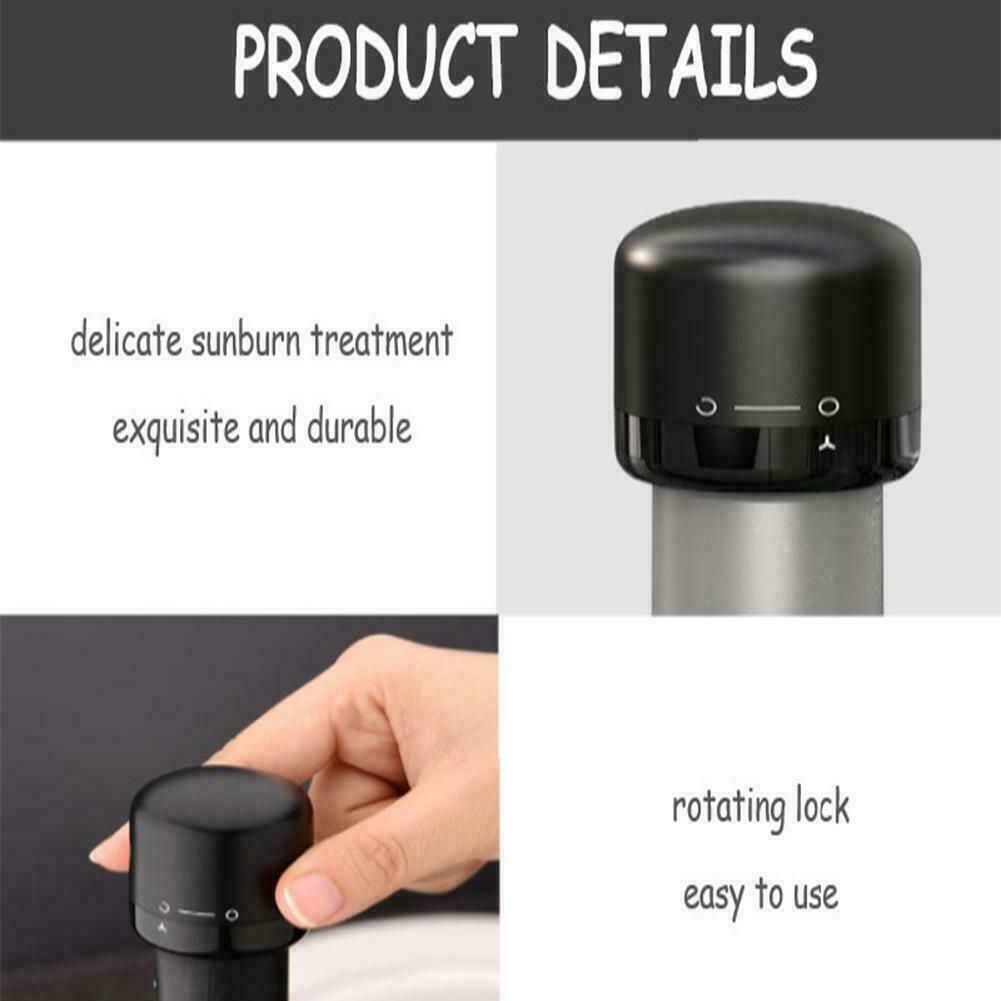 Red Wine Champagne Bottle Cap Stopper Parts Vacuum Stop Sealed Bar Bottle X5K9