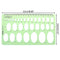 Green Plastic Oval Geometric Template Ruler Stencil Measuring Tools Students Hot