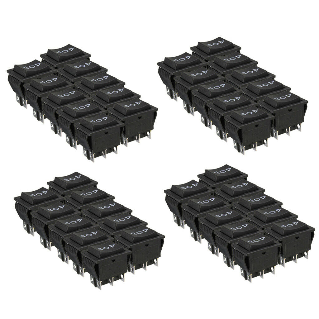 40 Pieces AC 125V/20A Universal On/Off/On DPDT Window Sunroof Rocker Switch