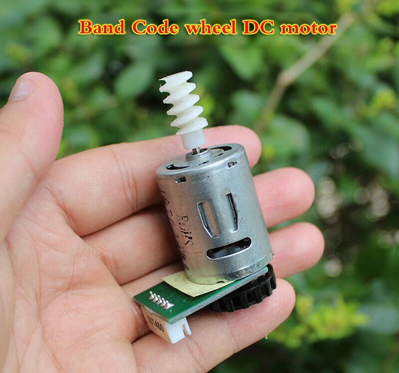 1pcs DC 6V 370 motor worm gear output shaft motor with encoder band Code wheel