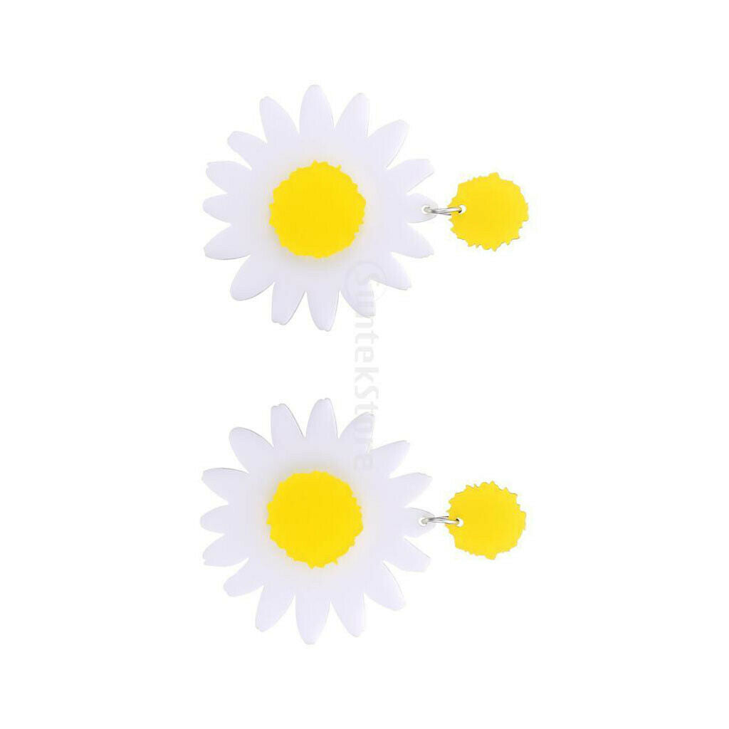 Fashion Exqusite Chrysanthemum Pattern Acrylic Women Girls Ornament Earrings