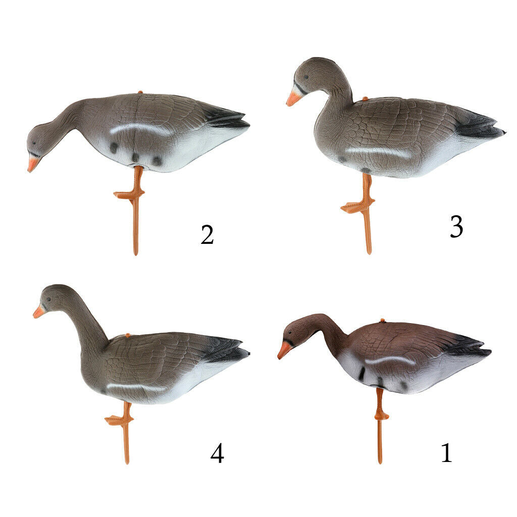 4Pcs Simulation Goose Hunting Decoy Full Size Duck Target Crow Decoys Garden