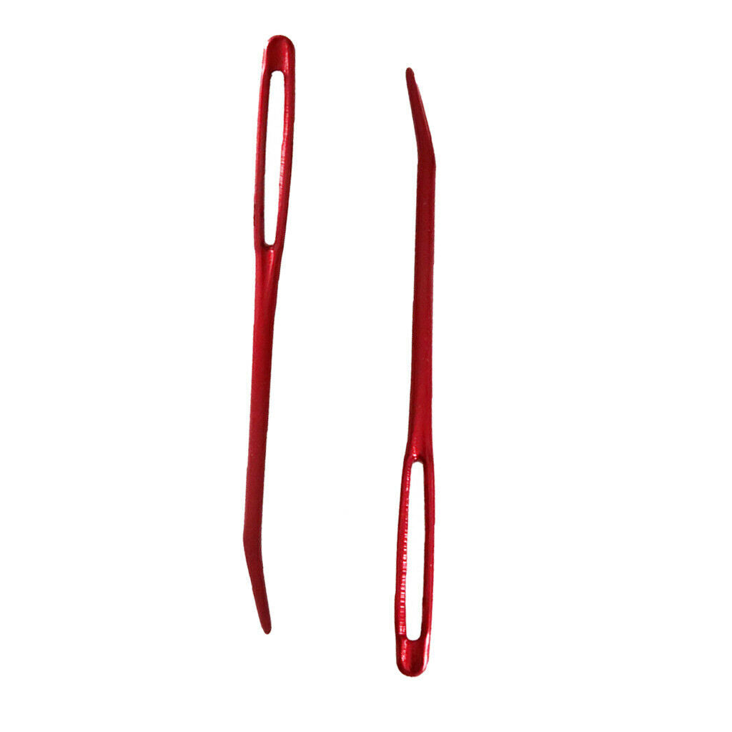 2pcs Large Eye Aluminium Alloy Tapestry Bent Needles Darning Needles DIY