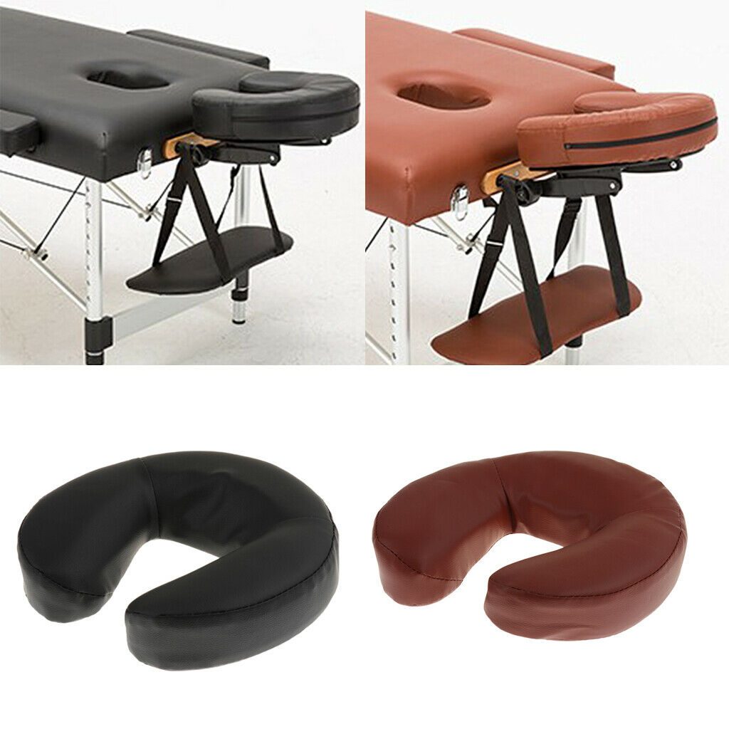 Beauty Salon Massage Acupuncture Table Bed Cradle Cushion Pillow Black+Brown