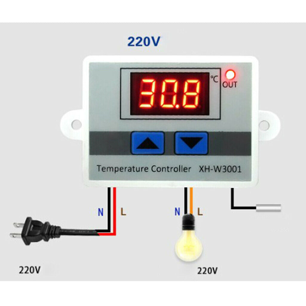 1pc Digital LED Thermostat 1500W RC Voltage 220V High Precision Switch