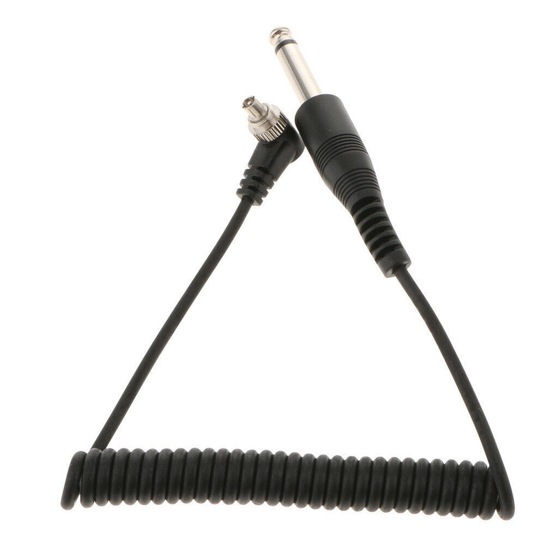 PC to 6.35 mm Spring-PC Sync Cable with Screw Lock Suitable for Yongnuo