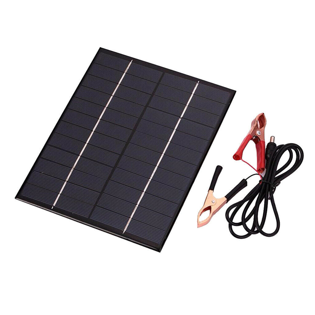 Solar Panel Kit 5.5W 12V Polycrystalline Battery Charger Maintainer + Cable with