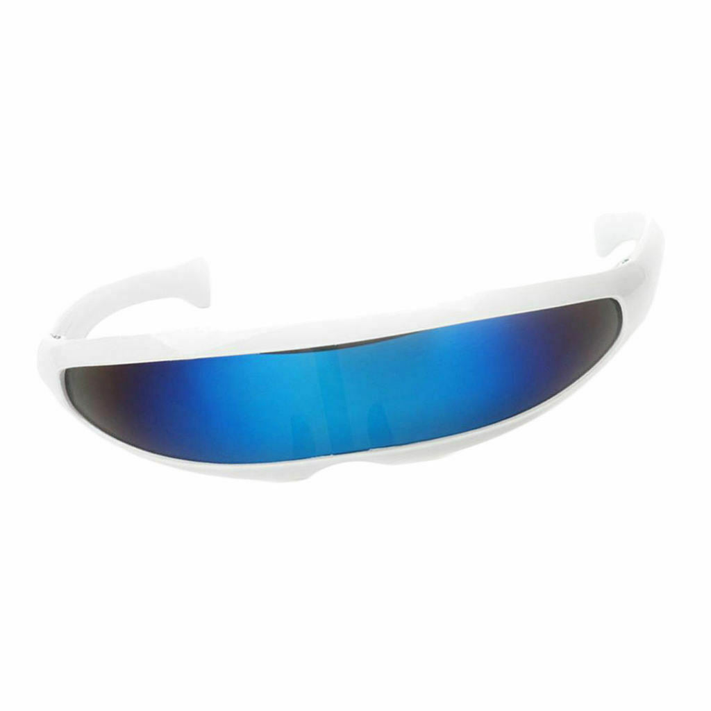 2pcs Women's 80s Futuristic Shield Sunglasses Party Glasses Eyewear Favors