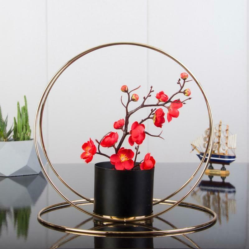 Wrought Iron Plant Pot Stand Rack Holder Indoor Outdoor Flower Arrangement Decor
