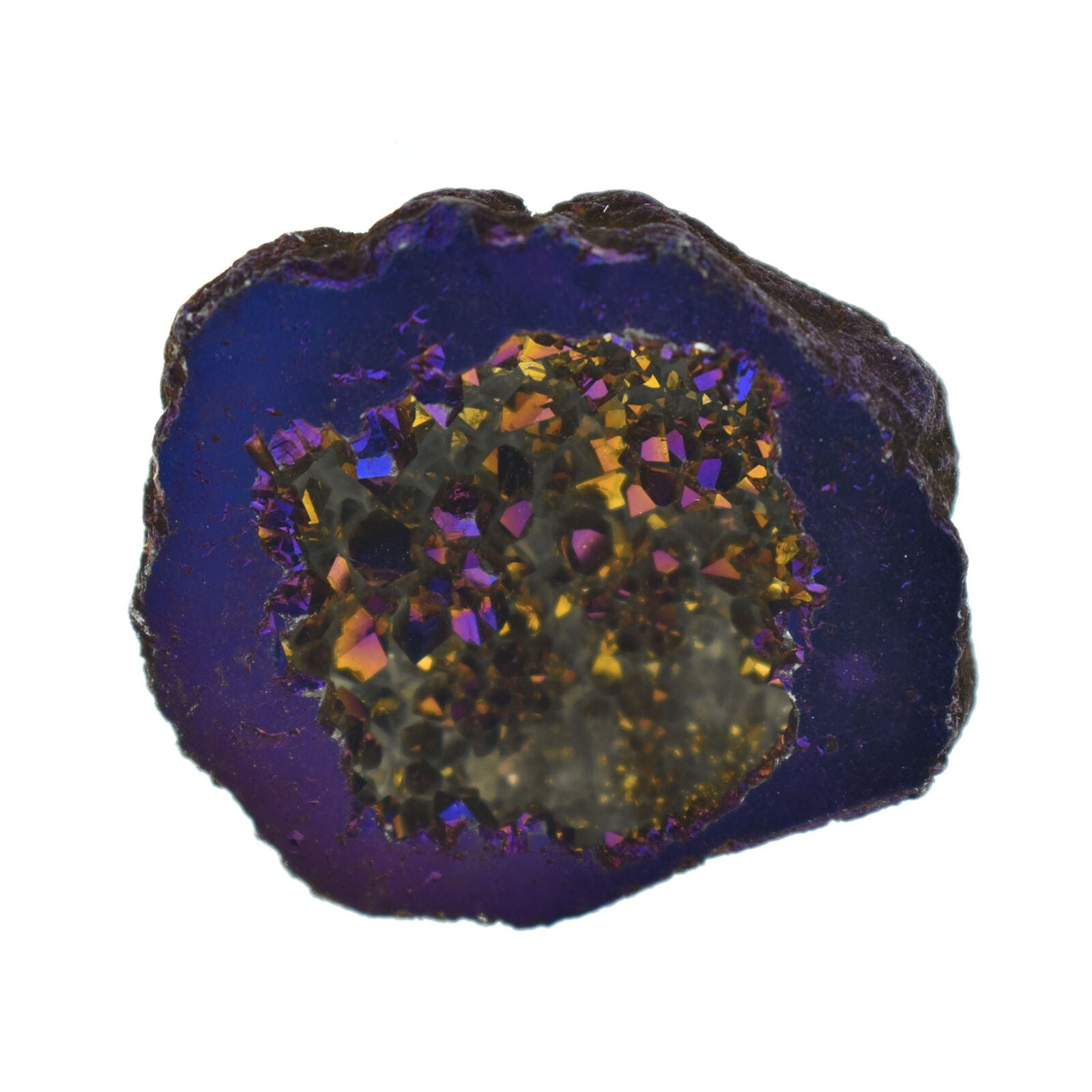 Titanium Agate geode cluster rainbow quartz crystal mineral reiki healing