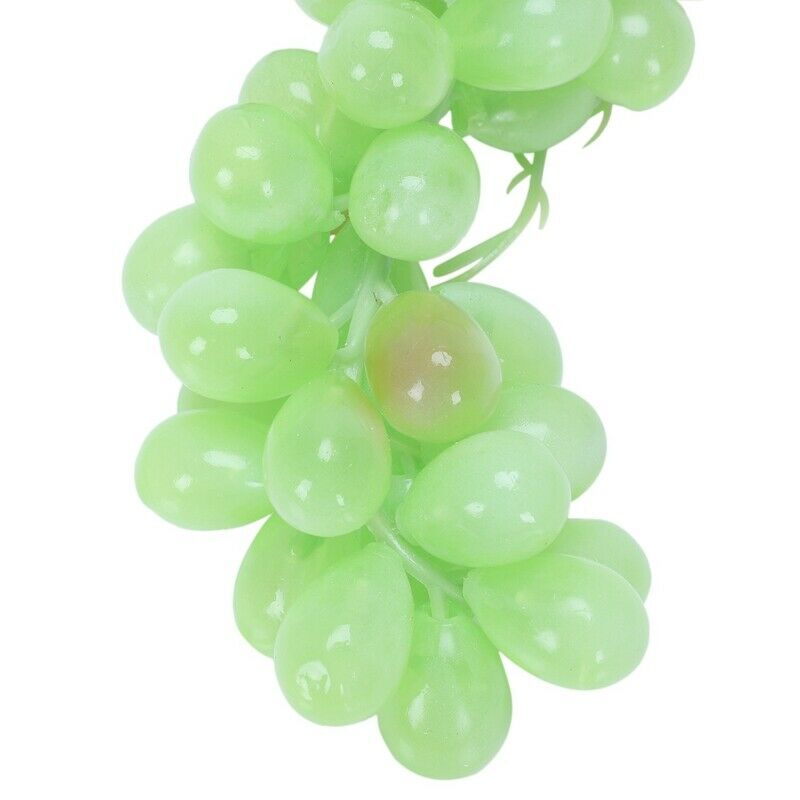 Artificial Plastic Fruit Grapes Cluster Home Office Decoration Green Q2Y4Y4