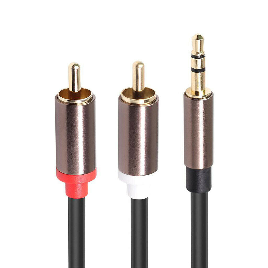 Copper 3.5mm to Dual Lotus Converter Cable Music Editor Suitable for MP3 1m