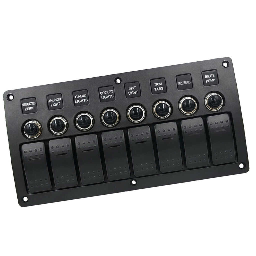 8 Red Illuminated Switch Panel Control Button Switch Board Equipment Interior