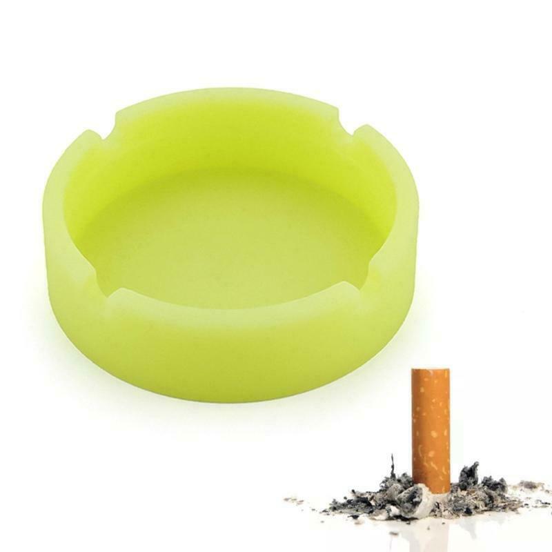 Creative Luminous Silicone Ashtray Simple Design Decorative Drop Resistant