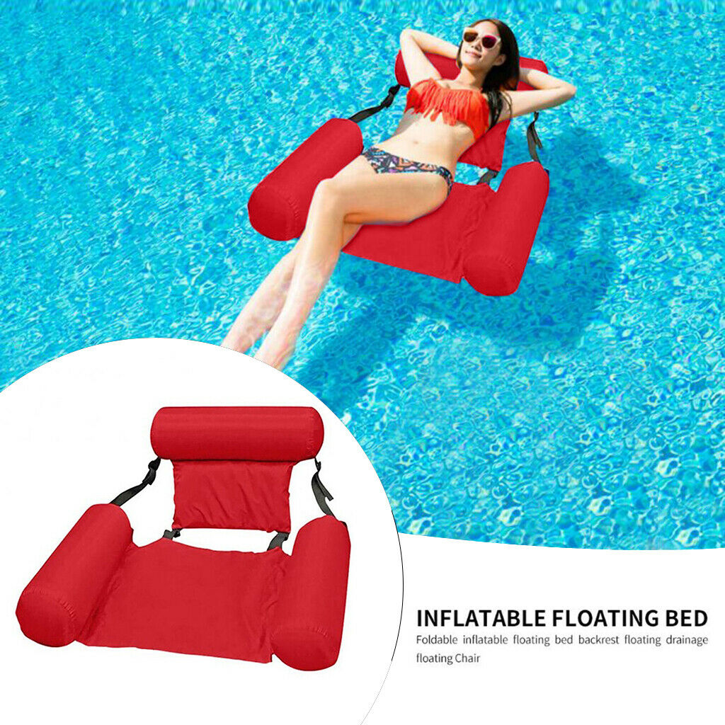 2Set Swimming Floating Chair Pool Seats Inflatable Water Bed Lounge Chairs Float