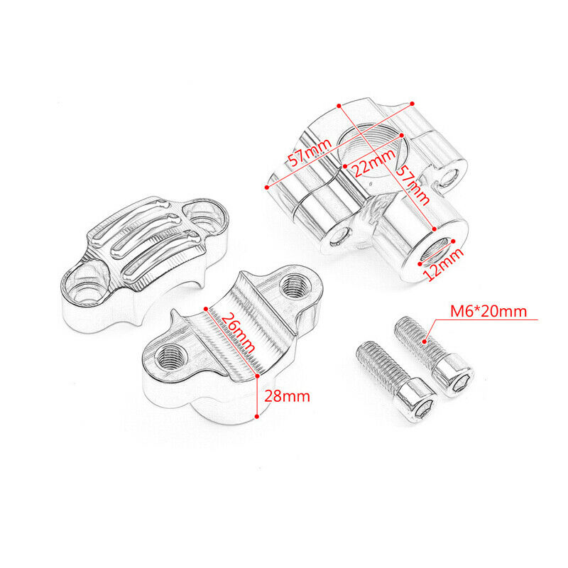 7/8" 22mm Handlebar Risers Universal Motorcycle Dirt Bike Handle Bar Adapter CNC